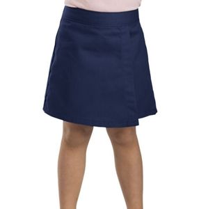 3 Dickies Uniform Girls' Faux Wrap Skort,Dark Navy